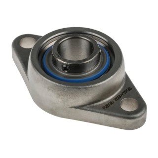 SKF Oval Flanged Ball Bearing Unit Stainless Steel 25 mm Inside Diameter 7.8 kN Static Load 11.9 kN Dynamic F2BSS 25M-YTPSS