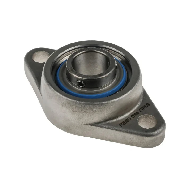 SKF Oval Flanged Ball Bearing Unit Stainless Steel 25 mm Inside Diameter 7.8 kN Static Load 11.9 kN Dynamic F2BSS 25M-YTPSS