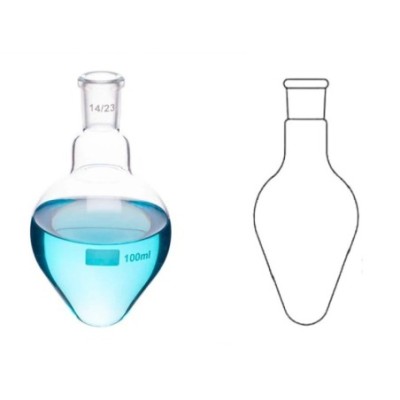 Flasks Pear Shaped Single Neck for lab image-1