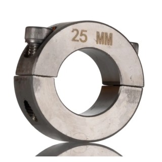 RS PRO Stainless Steel Two Piece Double Wide Shaft Collar Clamp Screw OD 45 mm W 15mm 234-6965
