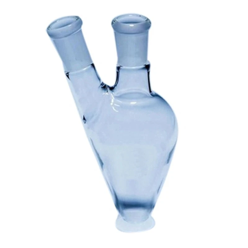  Flasks Pear Shaped Two Necks Side Neck At Angle for lab image-2
