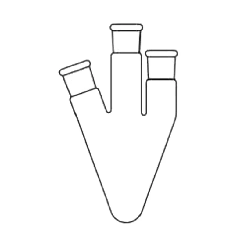  Pear Shaped Flask 3-Neck One Angled Side & One Parallel Lab image-2