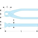 Facom Heavy Duty Pincers 280mm Overall Length Soft Wire Cutting Capacity 495A.28EL