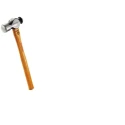Facom Steel Head Ball-Pein Hammer with Hickory Wood Handle, 1.1kg Head Weight, 394mm Length 202H.2