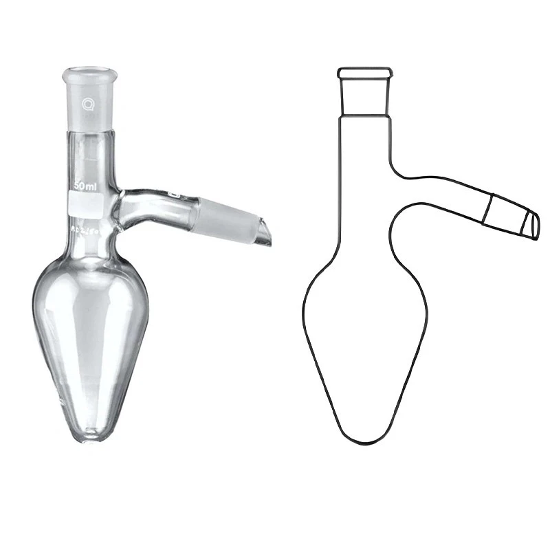 Flasks Distillation Pear Shaped for lab image-1