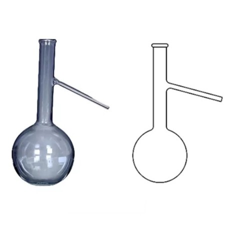 Flasks Distillation With Side Tube At Angle for lab image-1