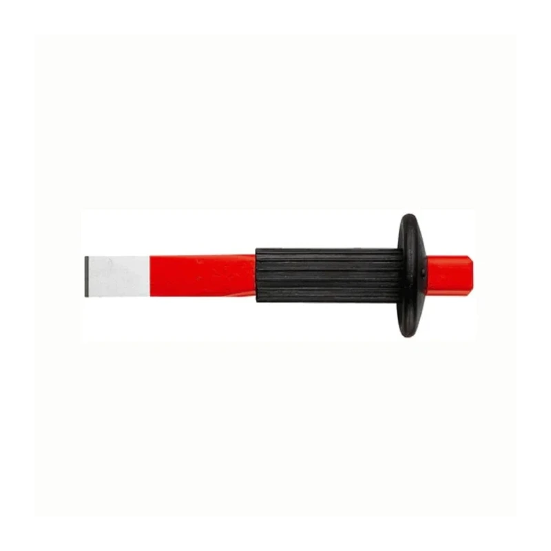Facom Chrome Vanadium Steel Forged Steel Chisel with Guard, Blade Width 27 mm, Length 300 mm, Model 263.P30