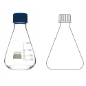 Flasks Conical With Screw Cap And Liner for lab image-1
