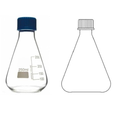 Flasks Conical With Screw Cap And Liner for lab image-1