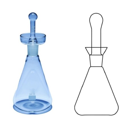 Flasks Iodine With Funnel Shaped Cup And Stopper for lab image-1