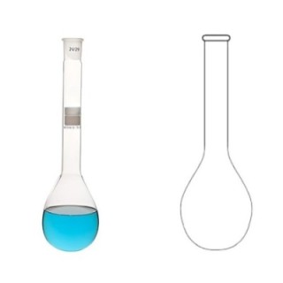Flasks Kjeldhal Round Bottom Long Neck for lab image-1