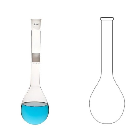 Flasks Kjeldhal Round Bottom Long Neck for lab image-1