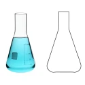 Erlenmeyer Conical Flask Long Neck 250ml No Rim 78x154mm Lab image-1