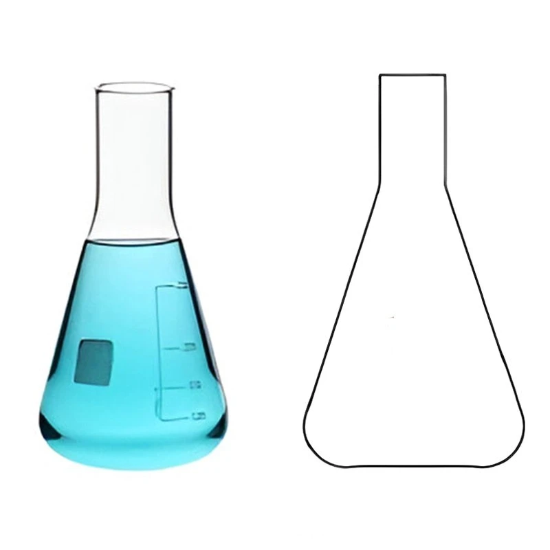Erlenmeyer Conical Flask Long Neck 250ml No Rim 78x154mm Lab image-1