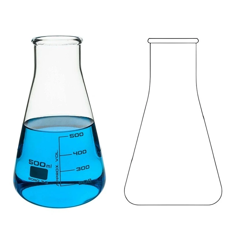 Flasks Erlenmeyer Conical Wide Mouth for lab image-1