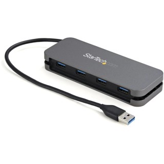 StarTech.com 4 Port USB 3.0 USB Hub USB Bus Powered Compact 135mm x 50mm x 20mm HB30AM4AB