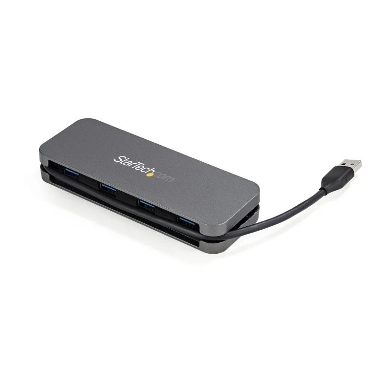 StarTech.com 4 Port USB 3.0 USB Hub USB Bus Powered Compact 135mm x 50mm x 20mm HB30AM4AB