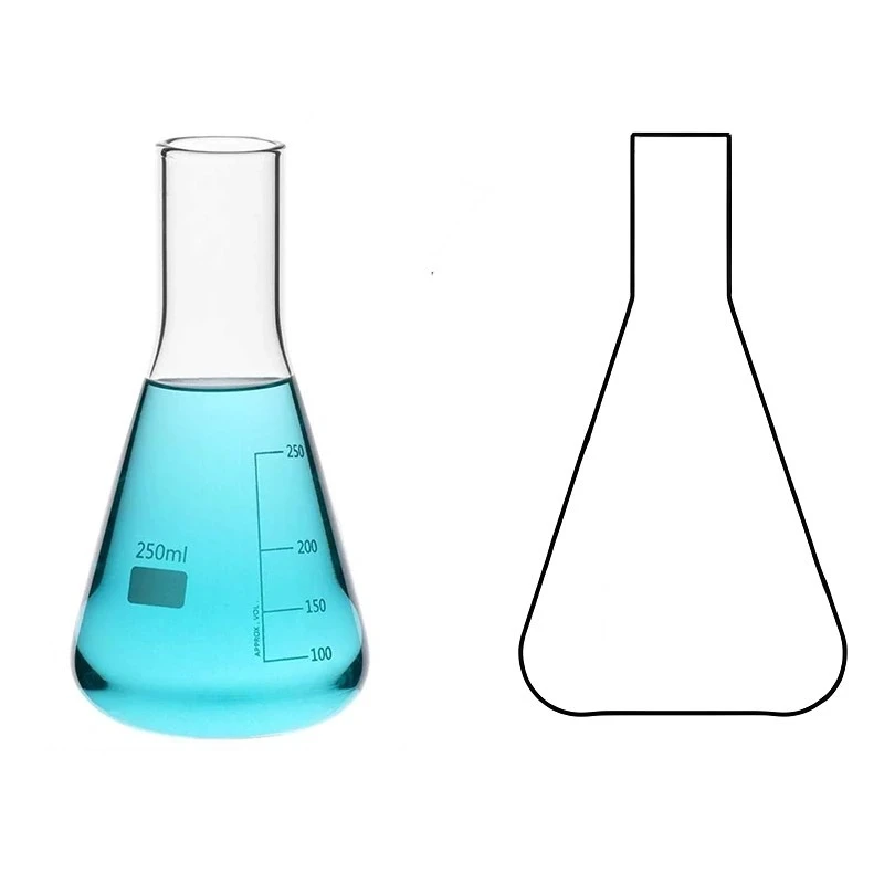 Conical Flasks Rimless 750ml 114x210mm Approx Neck OD 34mm Lab image-1