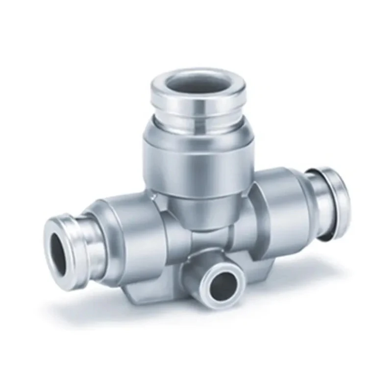 SMC Pneumatic Fitting Push-in Tube Connection Brass & Stainless Steel Electroless Nickel Plated Japan KQB2