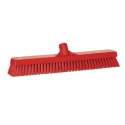 Vikan Broom with Polypropylene Bristles, Hard Bristle, 470 x 80 x 115 mm, Red 70624