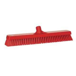 Vikan Broom with Polypropylene Bristles, Hard Bristle, 470 x 80 x 115 mm, Red 70624