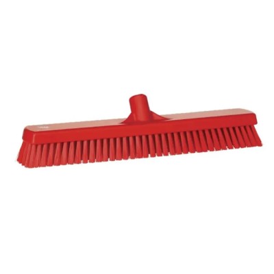 Vikan Broom with Polypropylene Bristles, Hard Bristle, 470 x 80 x 115 mm, Red 70624