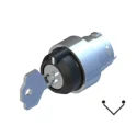 RS PRO 2-position Maintained Key Switch Head, Chrome Plated, Black, 22.5 mm Cutout, IP65 Rated 238-3929
