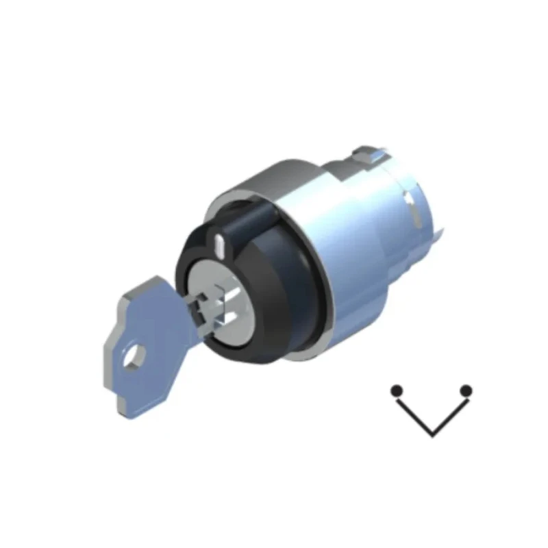 RS PRO 2-position Maintained Key Switch Head, Chrome Plated, Black, 22.5 mm Cutout, IP65 Rated 238-3929