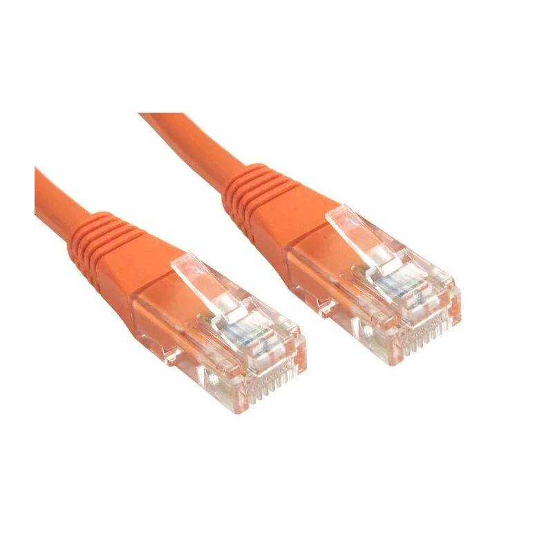 RS PRO Cat5e Ethernet Cable 2 m Orange RJ45 Male to RJ45 Male U/UTP PVC 240-6344