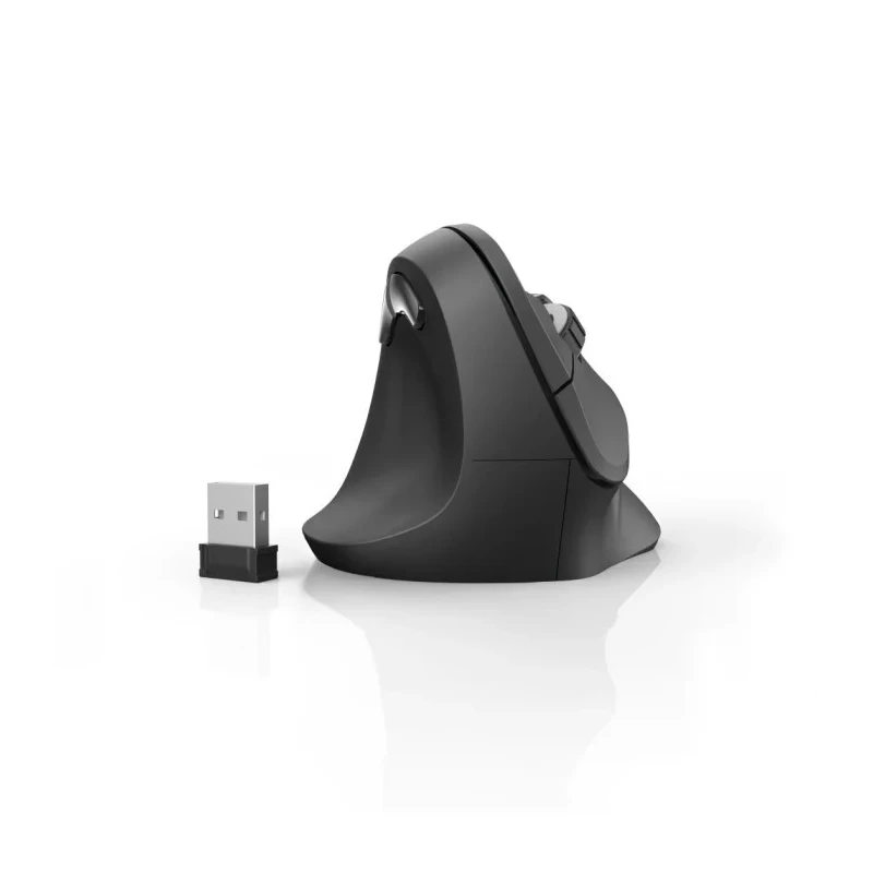 Hama 6 Button Wireless Ergonomic Optical Mouse Left-Handed, RF Connection, 115mm x 86mm x 71mm, Black 182697