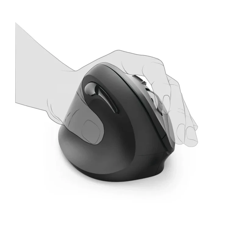 Hama 6 Button Wireless Ergonomic Optical Mouse Left-Handed, RF Connection, 115mm x 86mm x 71mm, Black 182697