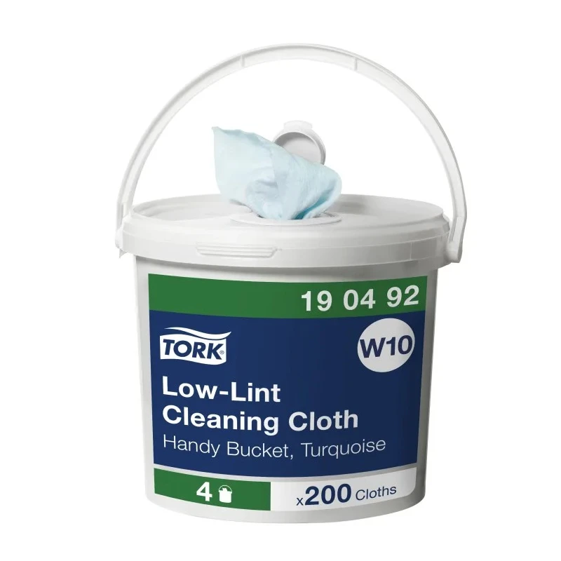 Tork Turquoise Cloths for Cleaning, Dry Use, Plastic, 200 Per Pack, 30 x 16.5 cm, Single Use 190492
