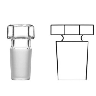 Interchangeable Ground Joint Stoppers Hollow Hexagonal Head Lab image-1