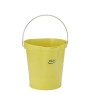 Vikan 12L Polypropylene Yellow Standard Bucket with Handle 56946