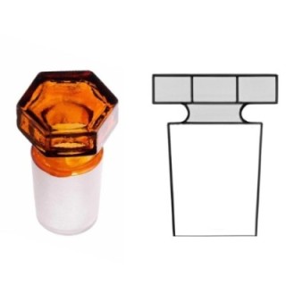 Amber Colour Hollow Stopper for lab image-1