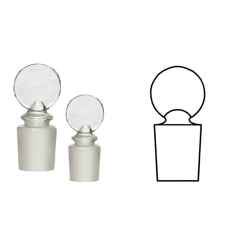 Stoppers Interchangeable Ground Joint Solid Penny Head for lab image-1