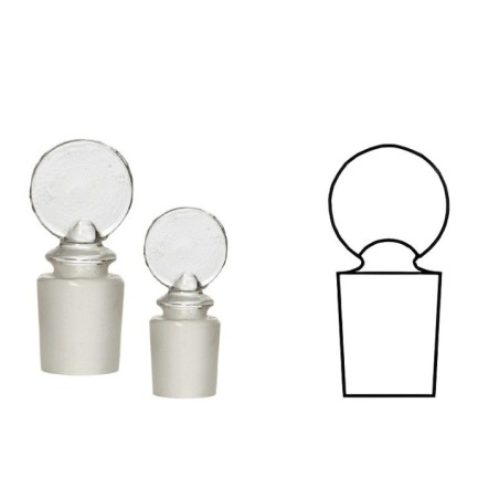 Stoppers Interchangeable Ground Joint Solid Penny Head for lab image-1