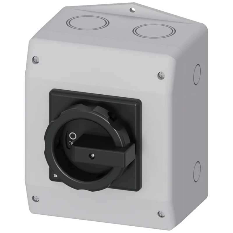 Siemens SENTRON Switch Disconnector, 6-Pole, Enclosed, IP65, RK5 Fuse Size, 25A, 3LD2165-3VB51