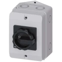 Siemens Enclosed Fuse Switch Disconnector 3-Pole 25A Mechanical Fuse Size RK5 Model 3LD2164-1GS51