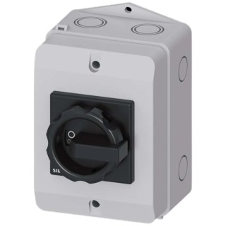 Siemens Enclosed Fuse Switch Disconnector 3-Pole 25A Mechanical Fuse Size RK5 Model 3LD2164-1GS51
