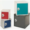 RS PRO 1 Door Red Steel Locker with Antibacterial Coating 457 mm x 457 mm x 457 mm 239-4818