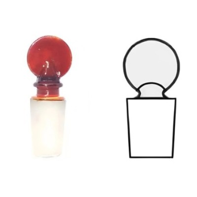 Amber Interchangeable Ground Joint Stopper for Lab Bottles image-1