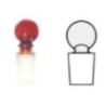 Amber Colour Stopper Interchangeable, Ground Joint For Reagent Bottles F:T Volumetric Flasks