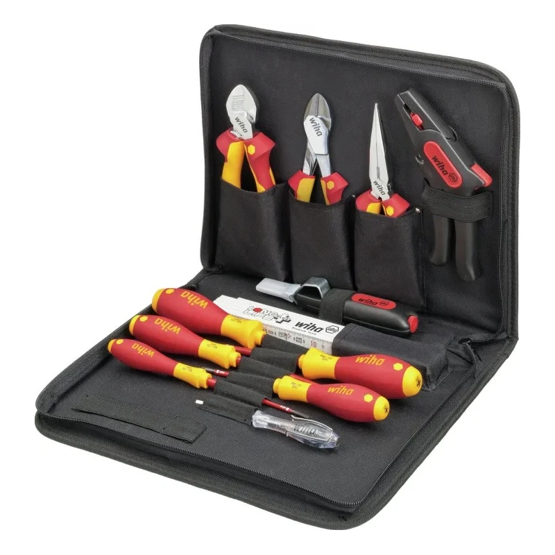 Wiha 13 Piece Electrician Tool Kit with Pouch VDE 1000V Approved 36389