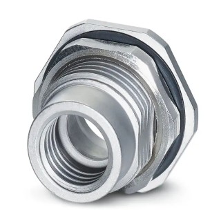 Phoenix Contact Connector Housing SACC-BP-F-M8/M12 SMD Series, Grey, RoHS Compliant, IP67, Brass Nickel-Plated, Model 1412506