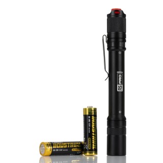 RS PRO LED Torch Black, Aluminium Housing, 375 Lumen, IP68 Rated, 151 mm Length Model 239-7014