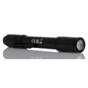RS PRO LED Torch Black, Aluminium Housing, 375 Lumen, IP68 Rated, 151 mm Length Model 239-7014