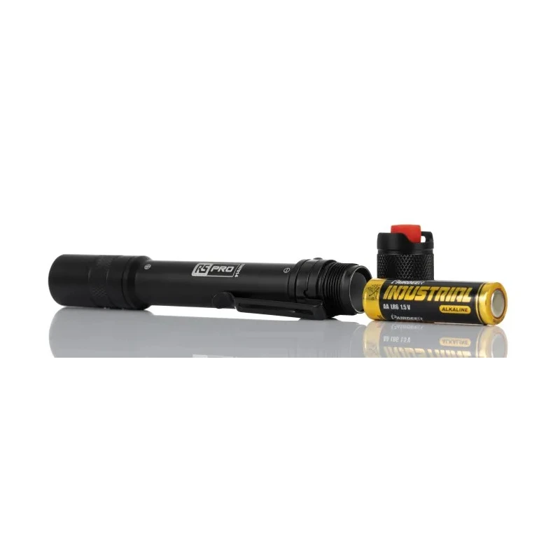 RS PRO LED Torch Black, Aluminium Housing, 375 Lumen, IP68 Rated, 151 mm Length Model 239-7014