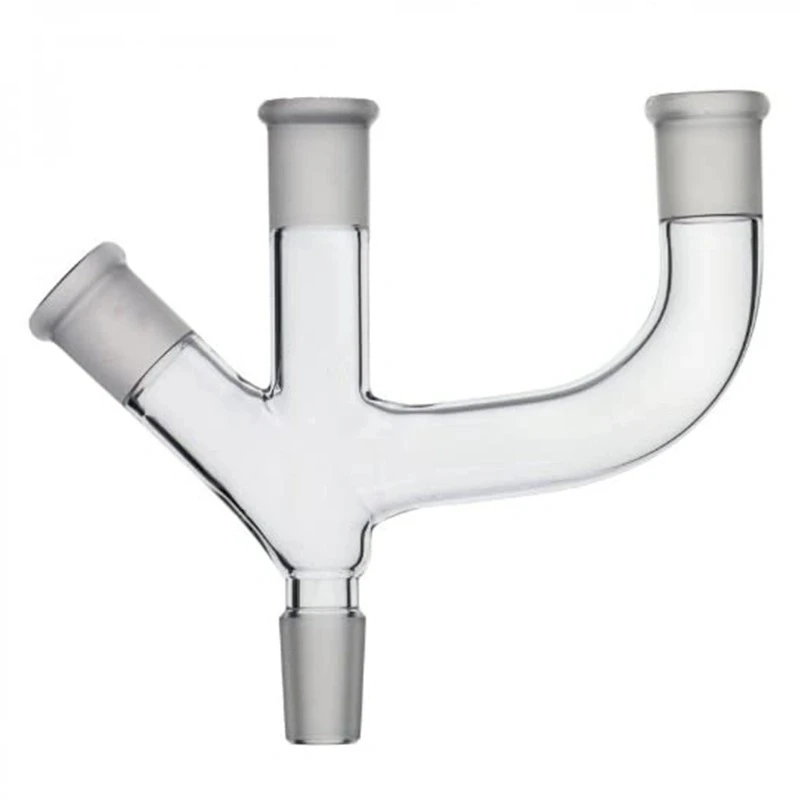  Multiple Adapters 3-Neck Two Parallel & One at 45° for Lab image-2