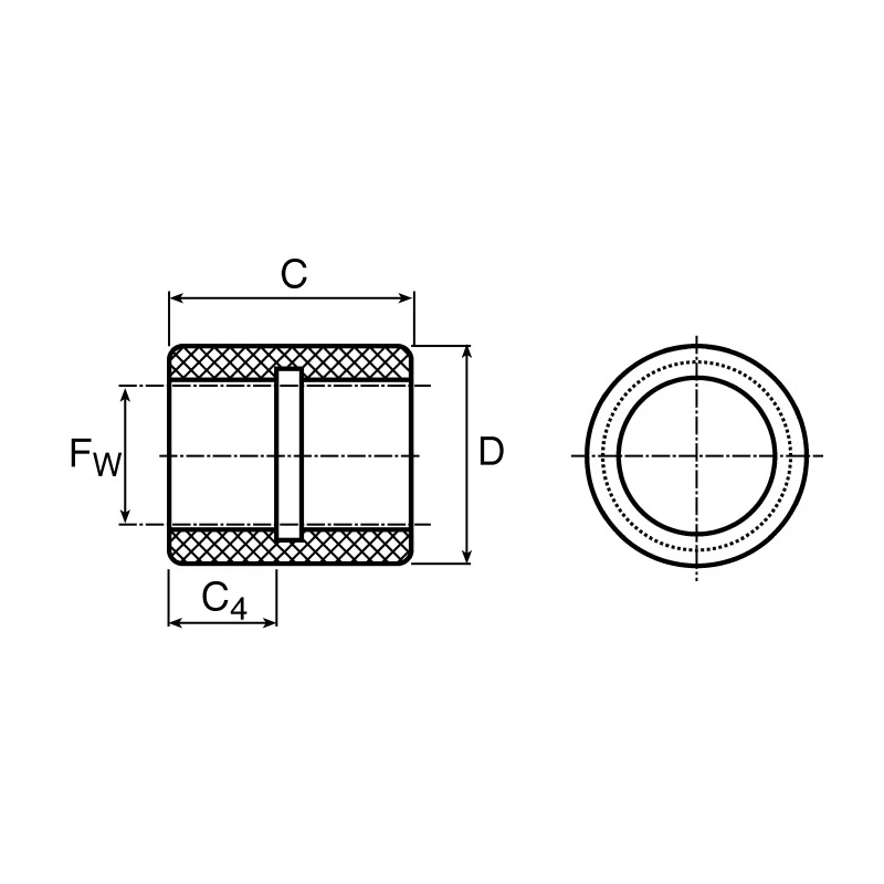 Ewellix Makers in Motion Linear Plain Bearing Closed End 50mm Length LPBR 30